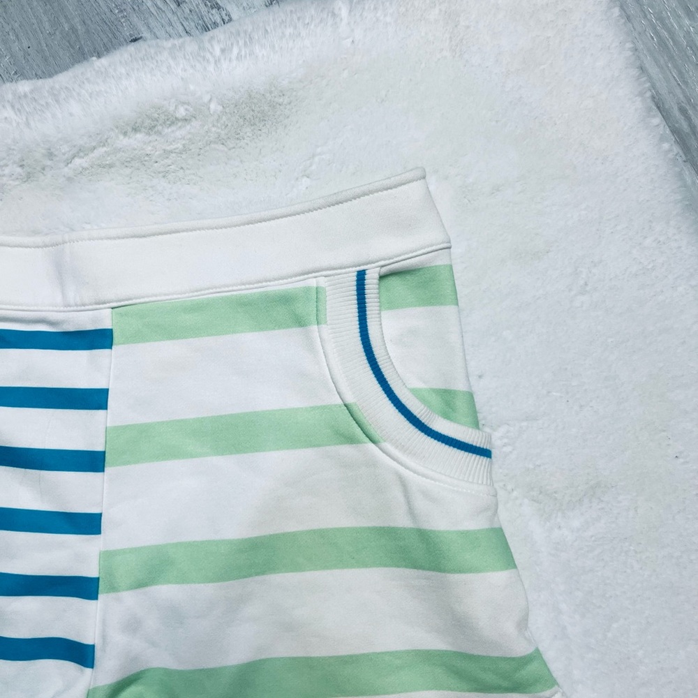 Solid and Striped Sophie Striped French Terry Shorts Green/blue Stripes NWOT XL - Picture 5 of 7